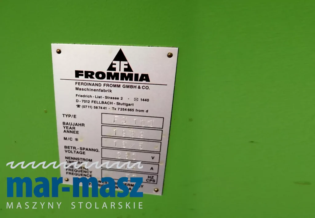 Rūpnieciskā frēzmašīna FROMMIA FS 100