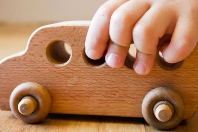 Juguetes de madera ideales para niños.