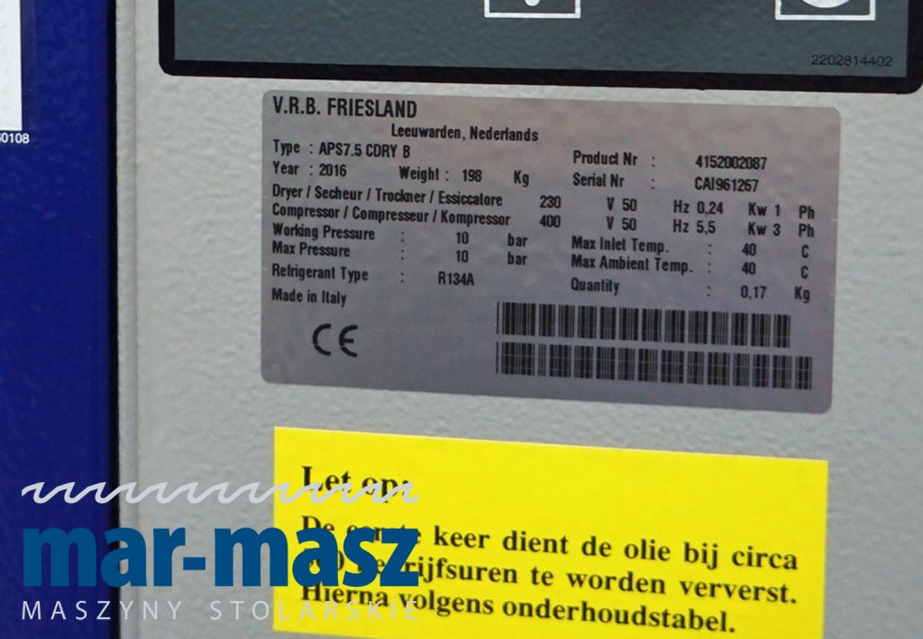 Kompressor Skruvkompressor AIRPRESS APS Basic 7,5 / 200 Combi Dry